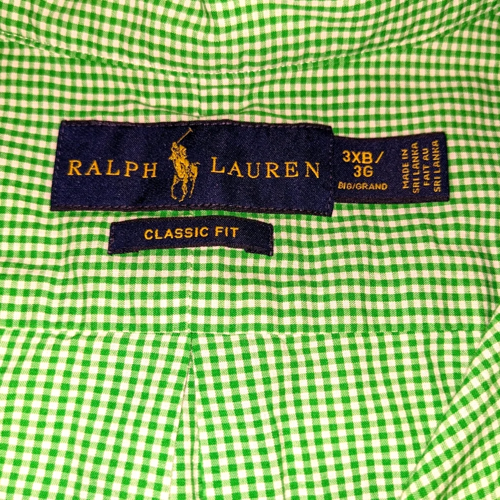 Ralph Lauren Classic Fit Men's Gingham Print Button Down Shirt - Picture 7 of 8